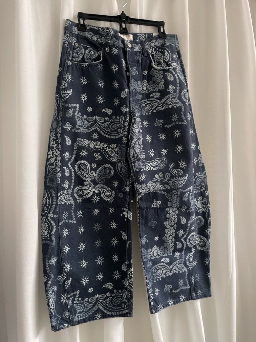 Free People Good Luck Barrel Jeans Paisley